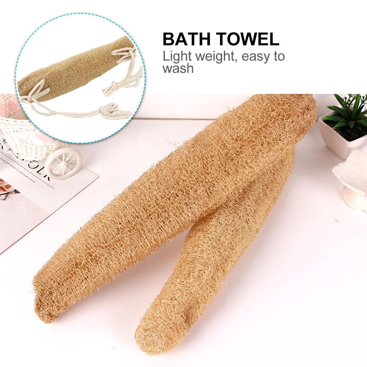 Exfoliante Espalda con Lufa Beige Natural para Ducha