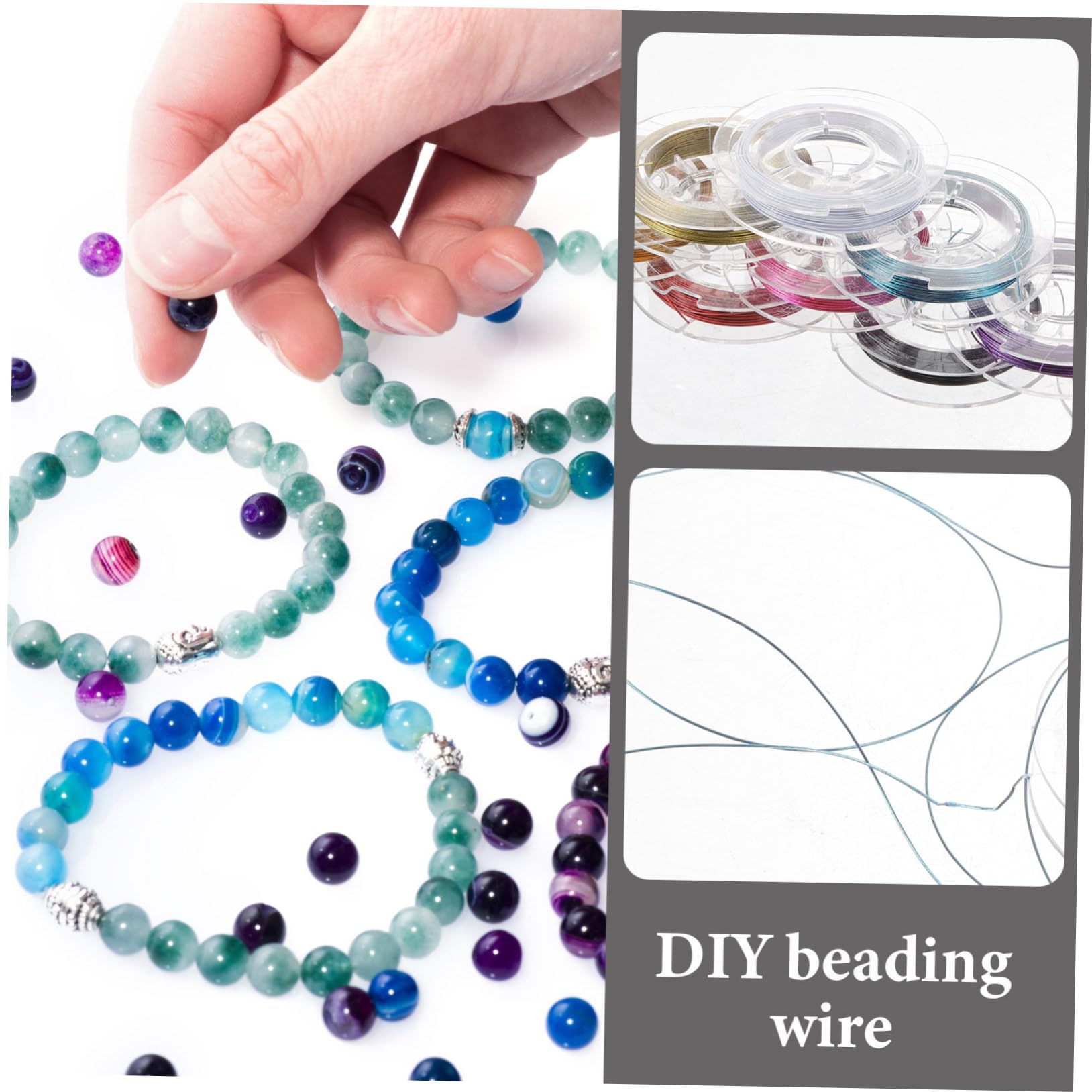 Uonlytech 4 Sätze Multifunktionales Schmuckdraht Metall Tragbarer Basteldraht für Diy Bead Projekte und Schmuckherstellung für Kreative Bastelarbeiten und Haaraccessoires
