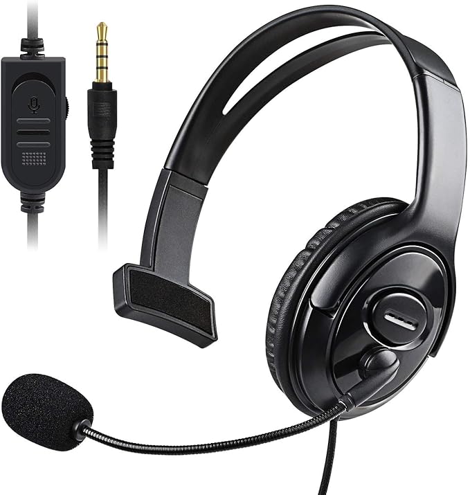 Gaming Headset for PS5 PS4, Joso 3.5mm Wired Online One Ear