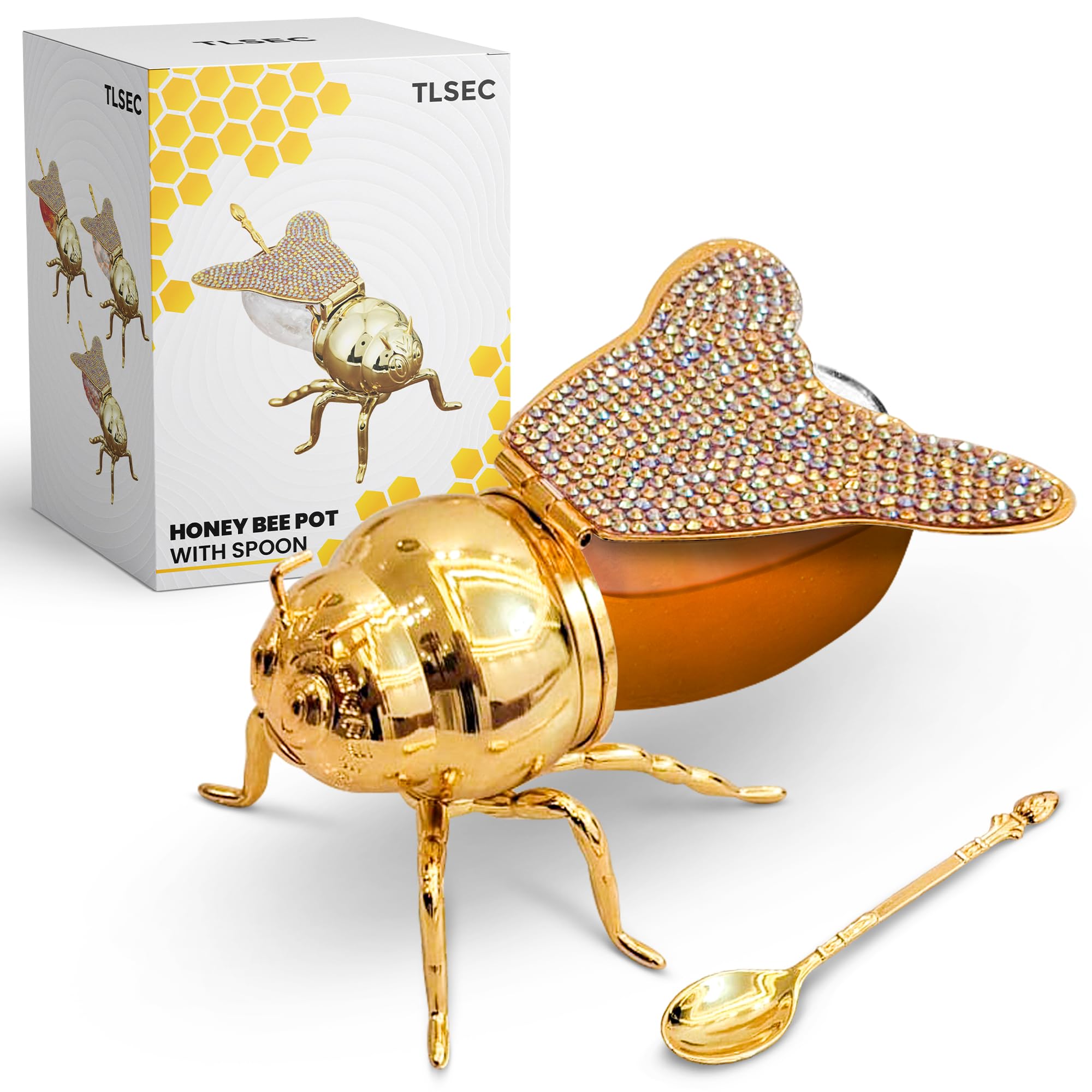 TLSEC- bee honey jar (COFFEE)
