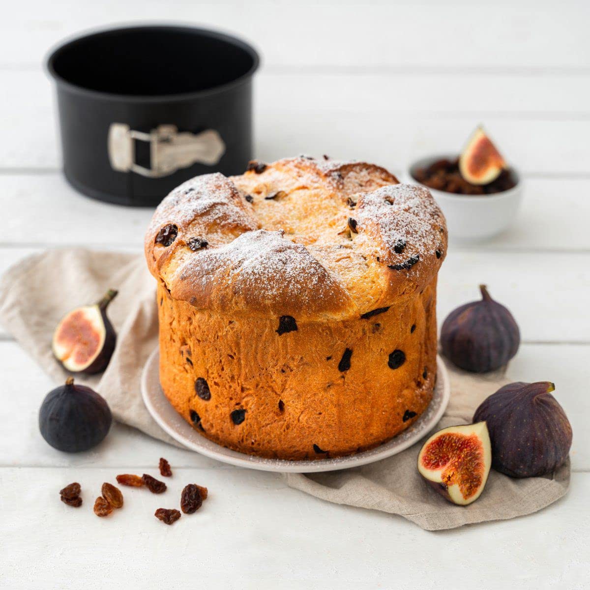 Zenker 7520 Panettone Blacha na tort Special Countries Ø 18,5 x 10 cm w kolorze czarnym, stal nierdzewna