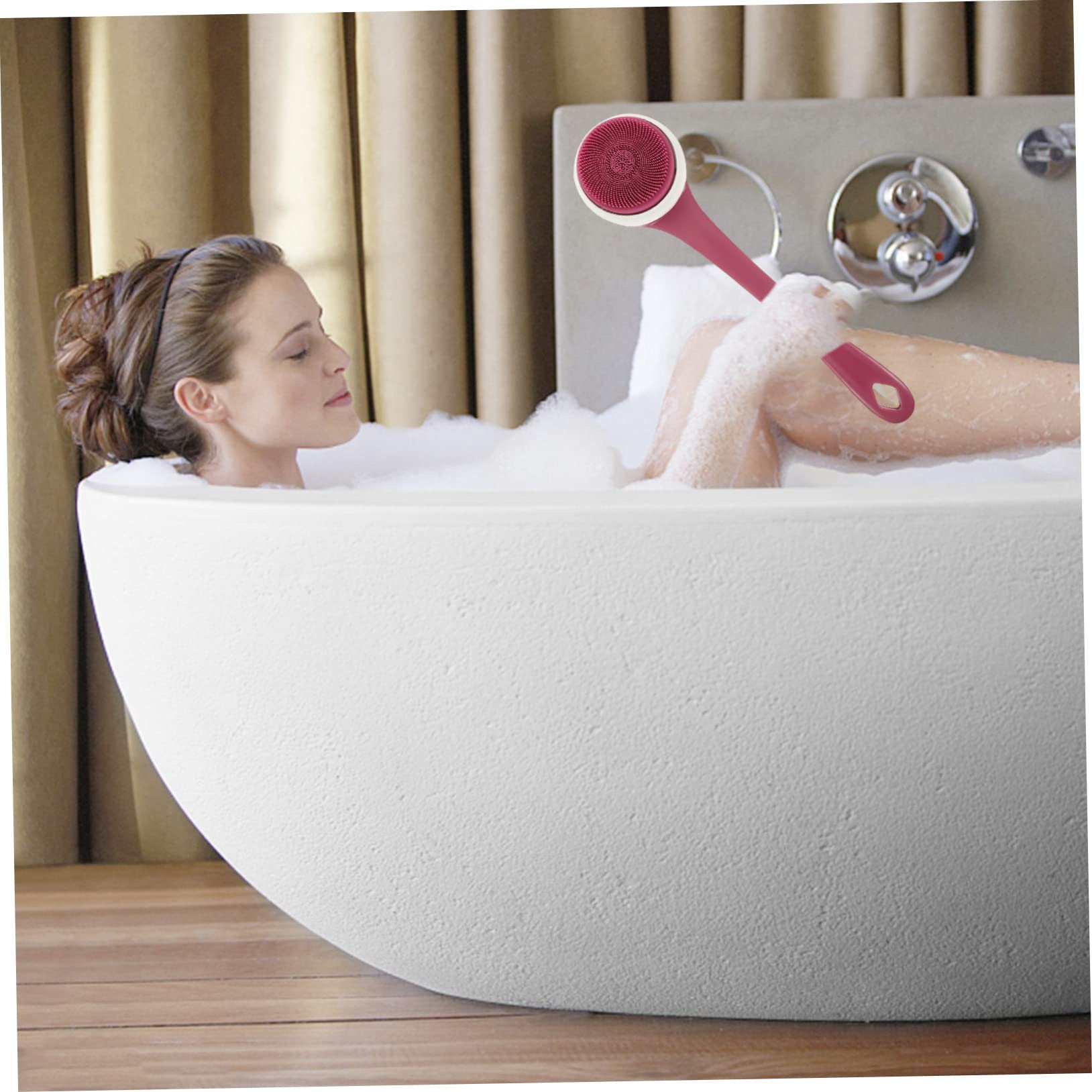 Housoutil 1set Elettrica Per Scrubber Per Schiena e Testine Esfolianti Per Profonda e Comfort