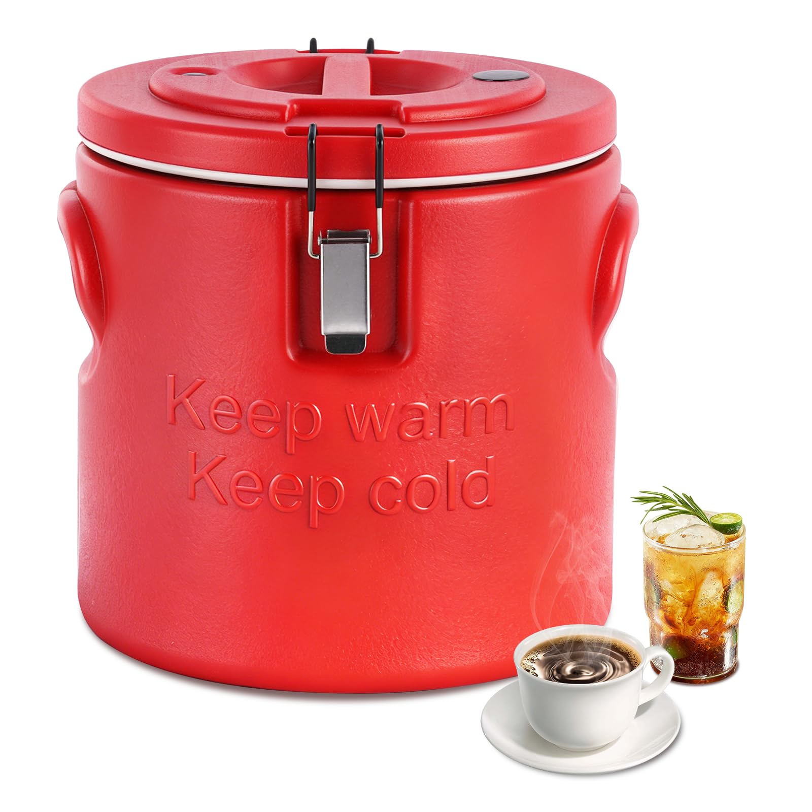 Dispensador de Bebidas isotérmico, 10 litros, dispensador de Acero Inoxidable para Bebidas frías y Calientes, Ideal para té, café, Zumo, Agua y Leche.