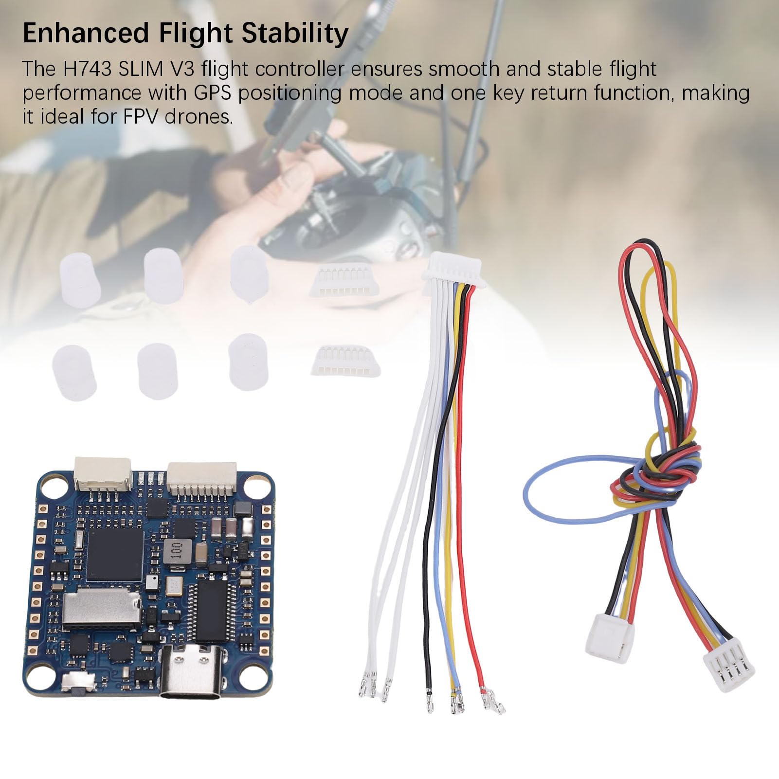 BuyWeek Controller di Volo Controllore di Volo, H743 SLIM V3 8S in EVA in PCB per Firmware Ardupilot Betaflight