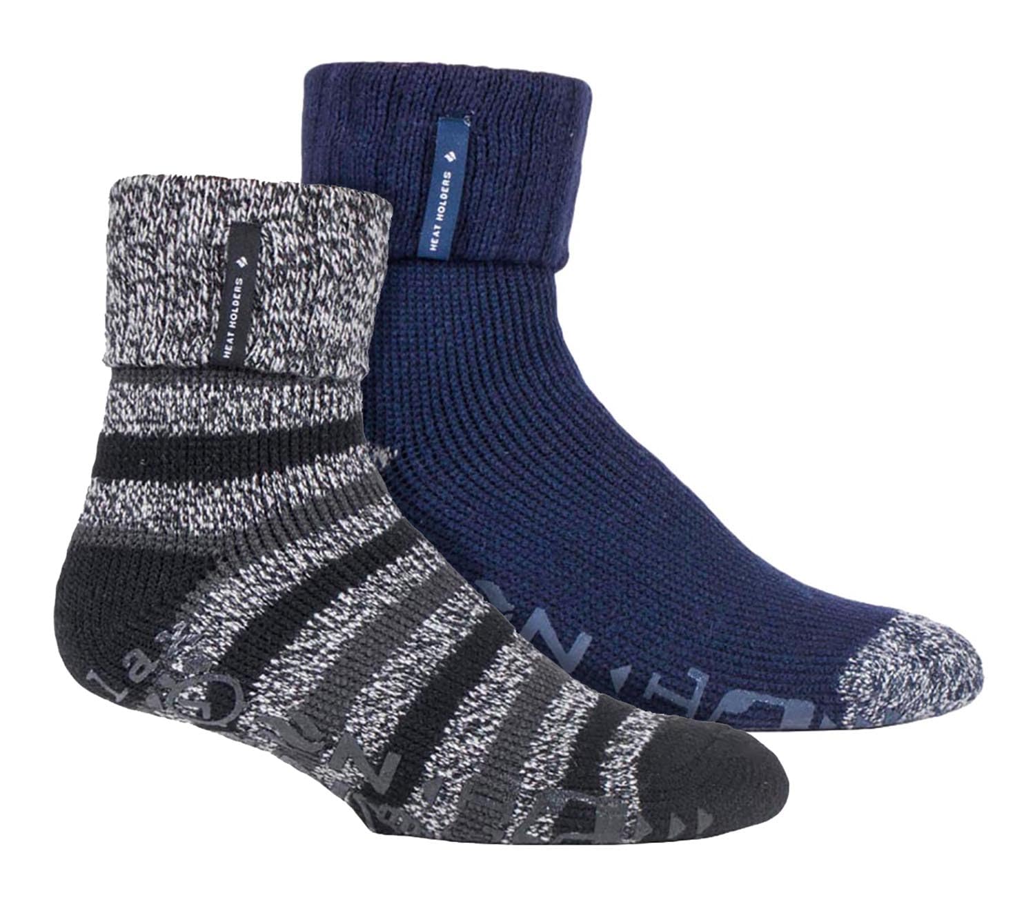HEAT HOLDERS - 2 Pair Pack Mens Bed Socks | Warm Thermal Winter Socks for Sleeping