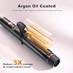 ORYNNE Mini Travel Curling Iron for Short Hair 1 Inch | Dual Voltage Ceramic Small Curling Iron with UK/EU Plug, 5 Heat Settings, Temp Memory & Lock, Auto-Off, Argan Oil Coating