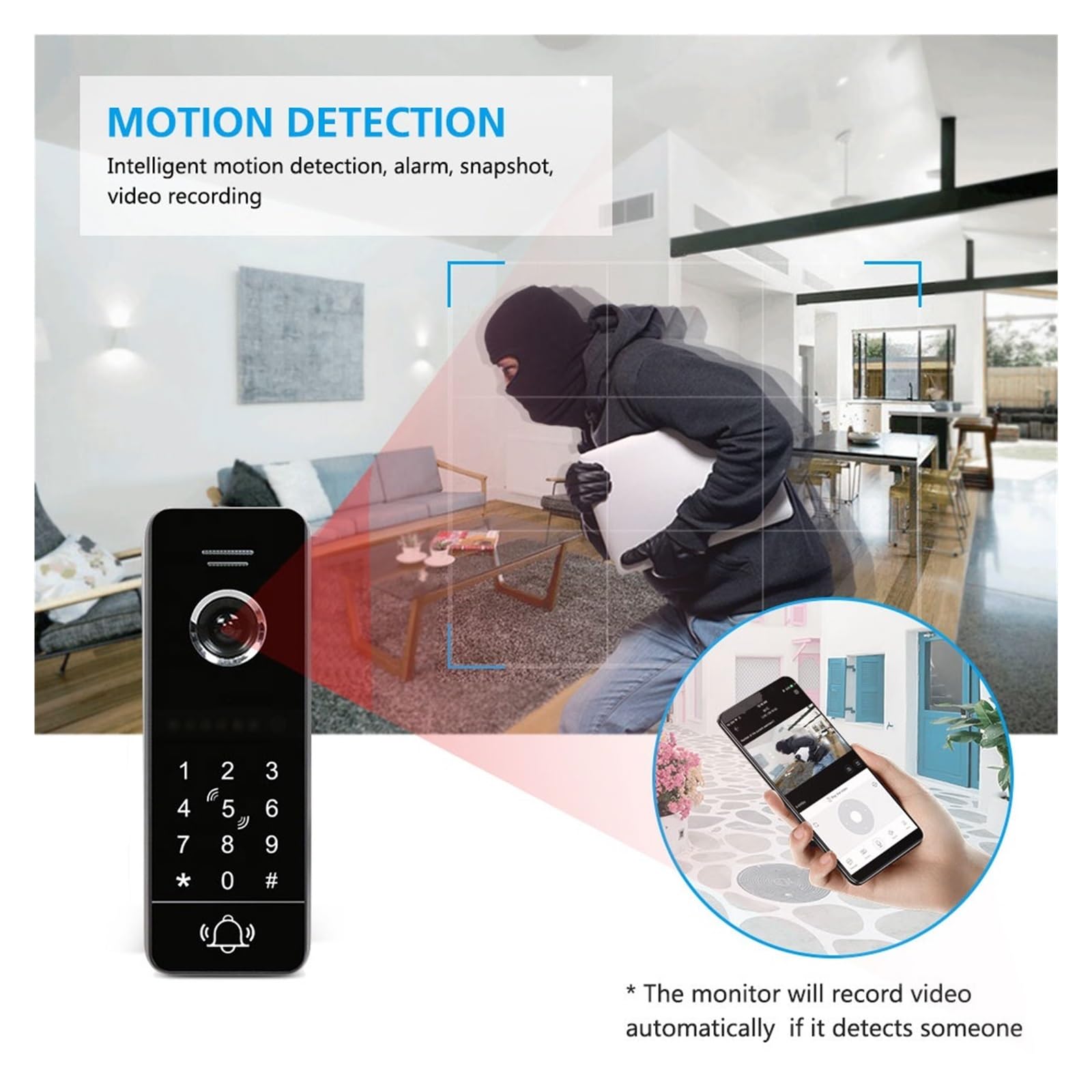 Timbre visual Tuya-sistema De Portero Automático Inalámbrico, Wifi, Vídeo IP Inteligente, Monitor De Pantalla Táctil Con Cámara De 1080P, Compatible Con Desbloqueo De Contraseña, 7 Pulgadas Para la se