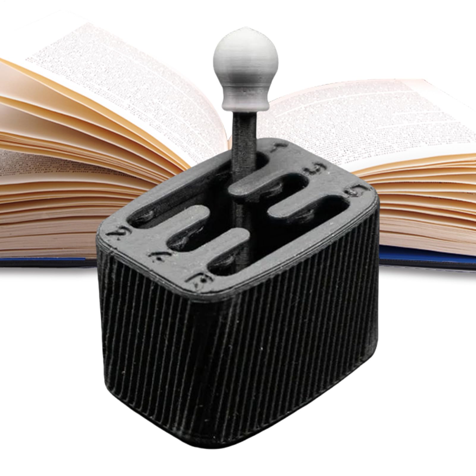 Gear Shifter Fidget Toy - Retro Desk Gadget for Stress Relief | 3D Printed Fingertip Controller with Interactive Grip & Rotating Motion for Office Home Classroom Travel Gift