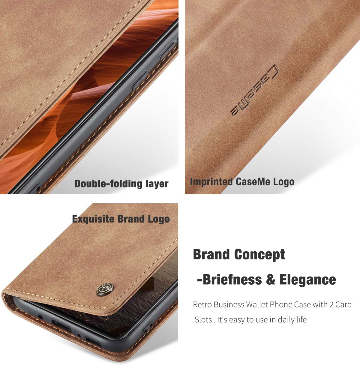 Cover a Portafoglio per iPhone X/XS da 5.8 Pollici, Custodia Flip