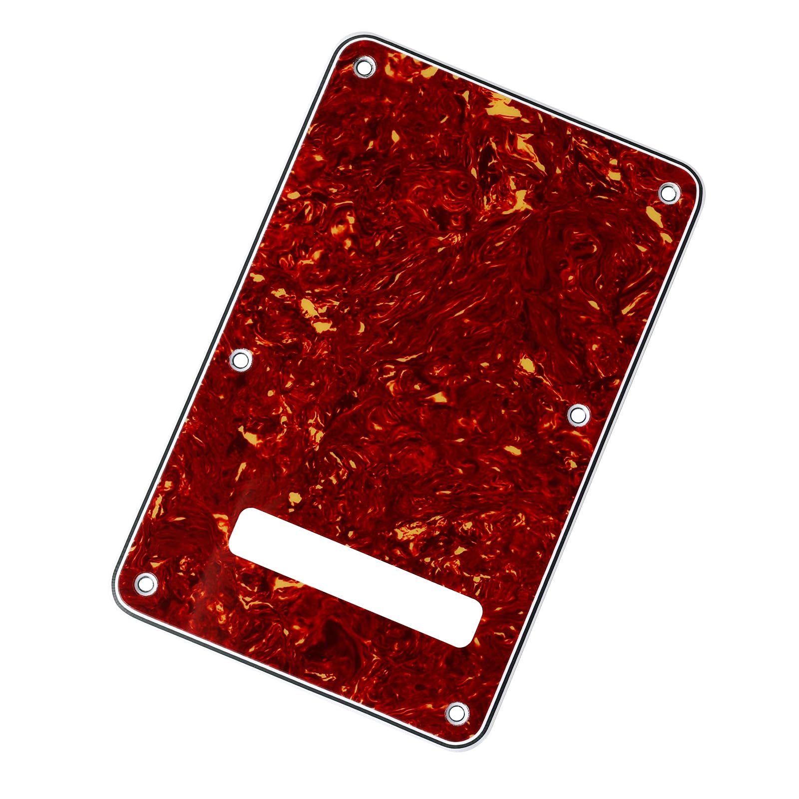 Banworks Electric Guitar 4 Ply Backplate 6-Hole Trem Tremolo Cover for USA/Mexican Standard Strat ST JT/HGB-01 Brown Tortoiseshell - Image 4