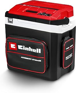 Einhell Akku-Kühlbox TE-COL 18/27 Li-Solo Power X-Change (18 V, 27 Liter, Kühlen und Warmhalten, Hybrid 12 V für Auto, 230 V Stromanschluss, inkl. Taschen, ohne Akku)
