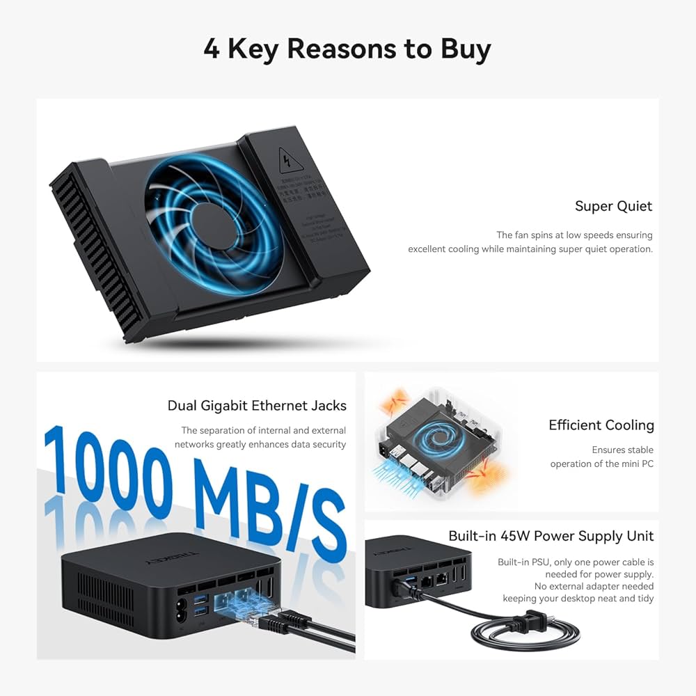 Amazon.co.jp: TRIGKEY Mini PC 第 12 世代 Intel Alder Lake