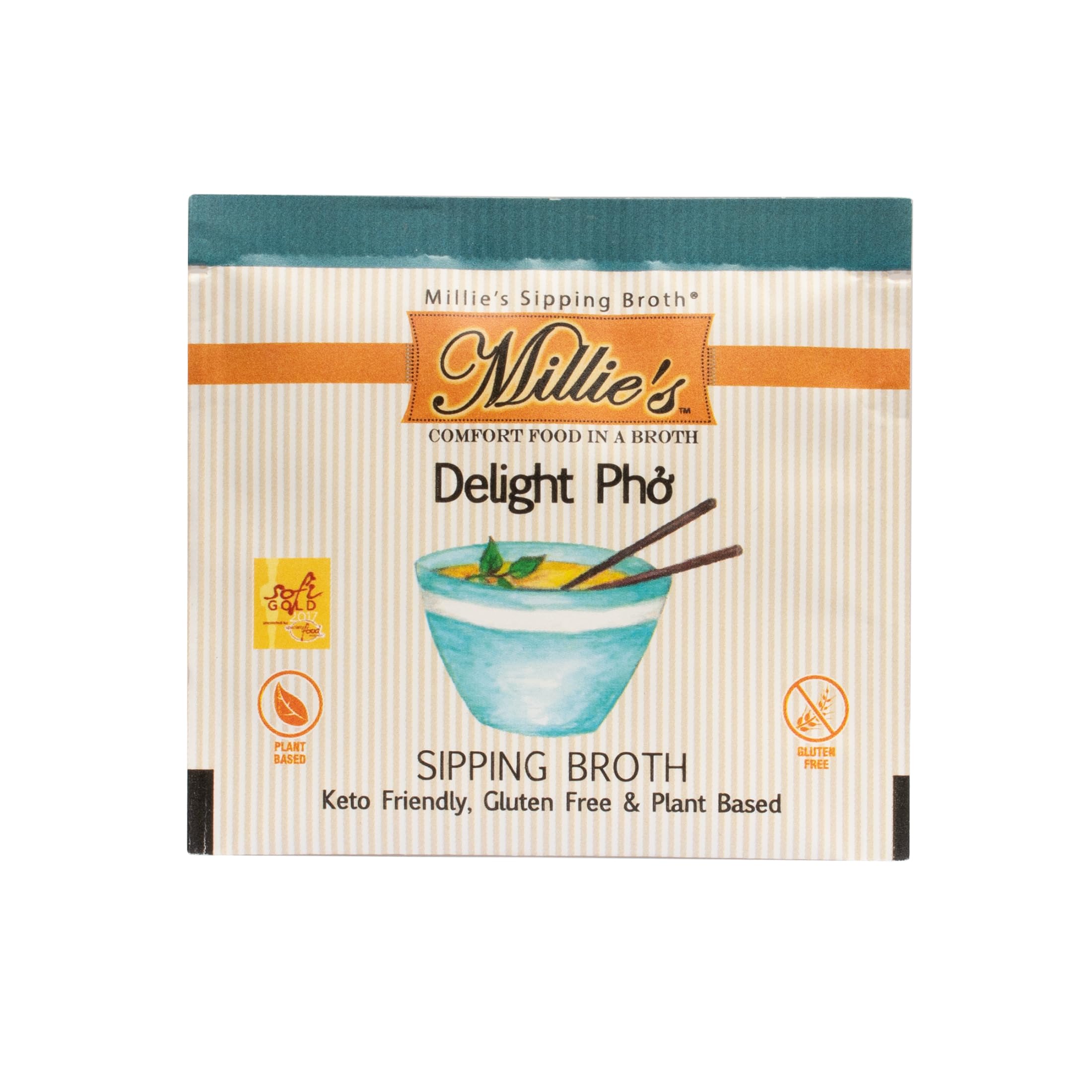 Millie’s Sipping Broth - Vegetable Broth -Natural-Gluten Free-Keto Friendly Delight Pho 12 count box
