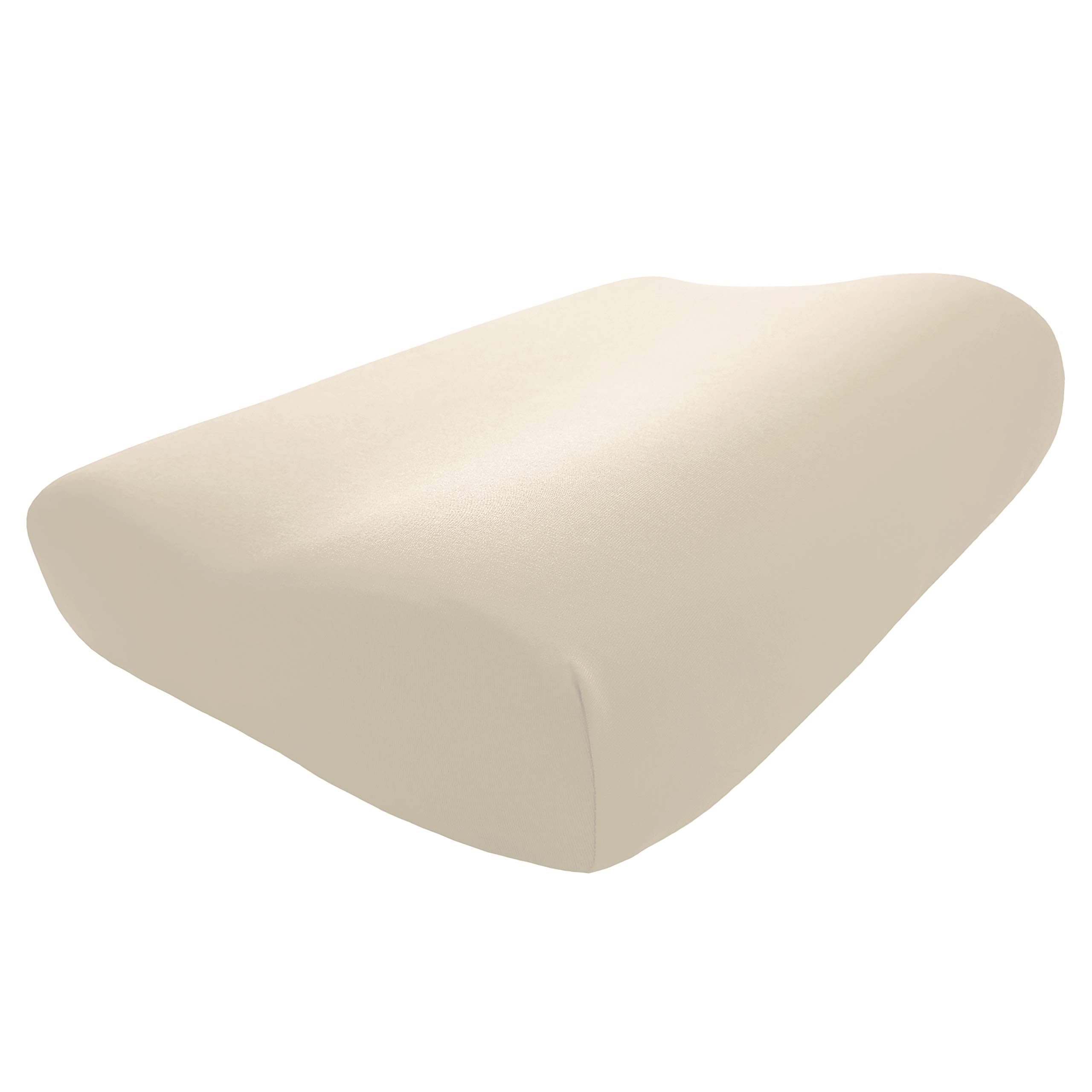 Taie d'oreiller Tempur Shape Queen anti-plis Edda Lux housse blanche 61x31 cm