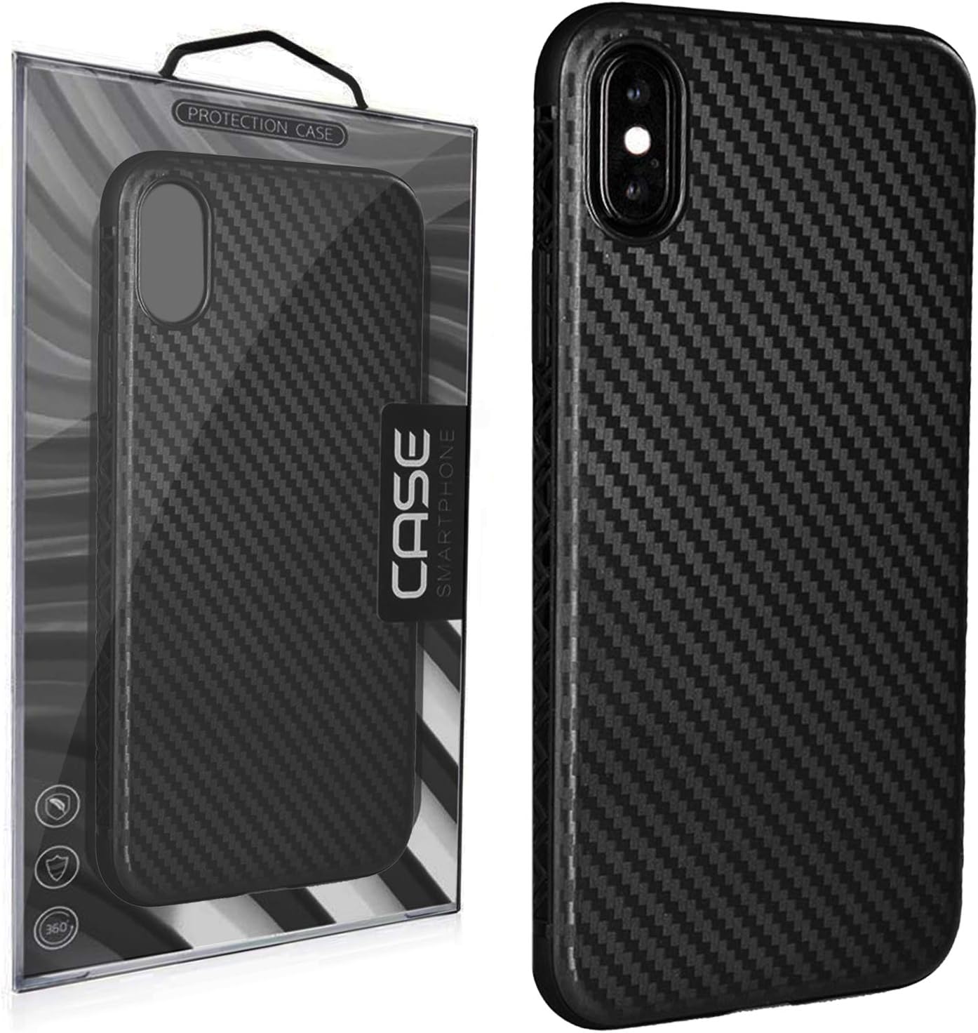 Carbon Fiber Case For iPhone X and XS by Project Zaurak - Ultra Thin Slim Case Cover For Apple 5.8" iPhone 10 and 10S