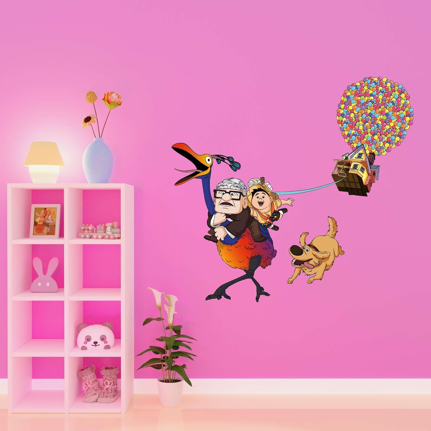 Up Movie Design Floating House Funny Cartoon Design Child's Bedroom Wall Decoration - Size: 30 Inches X 27 Inches