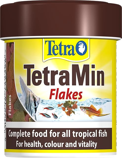 Tetra Min Fish Food Flakes, Complete and Varied Food for All Tropical Fish, 66 ml/13 g