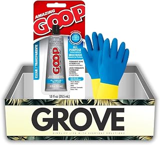 Amazing Goop Glue All Purpose High Strength Clear All Purpose Adhesive 1 oz Bundle with Cleaning Gloves – Bonds to Metal, Glass, Rubber, Vinyl, and More – Flexible Sealant Gift Set (2 Items)