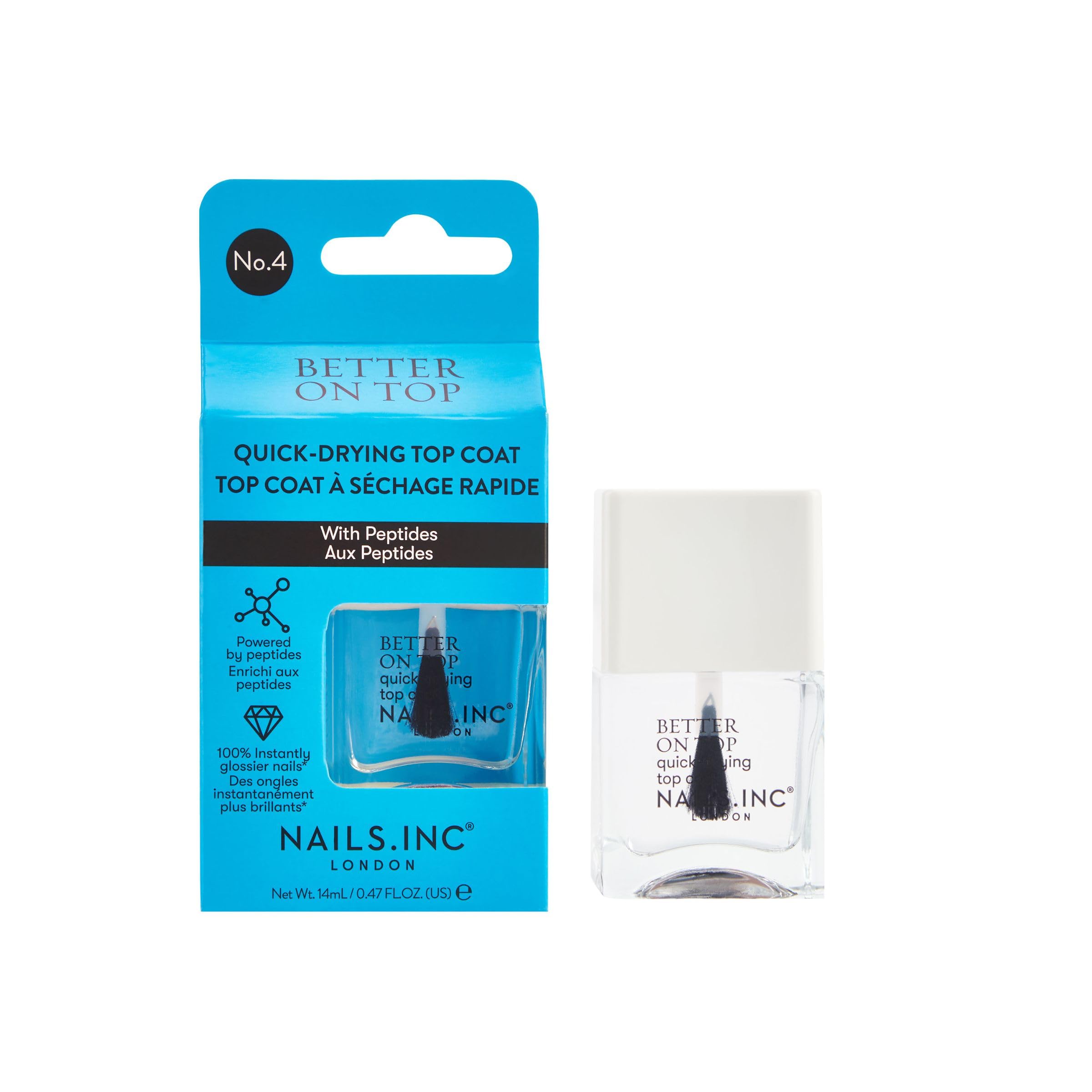 Nails.INC Better On Top Quick-Drying Top Coat, 14ml