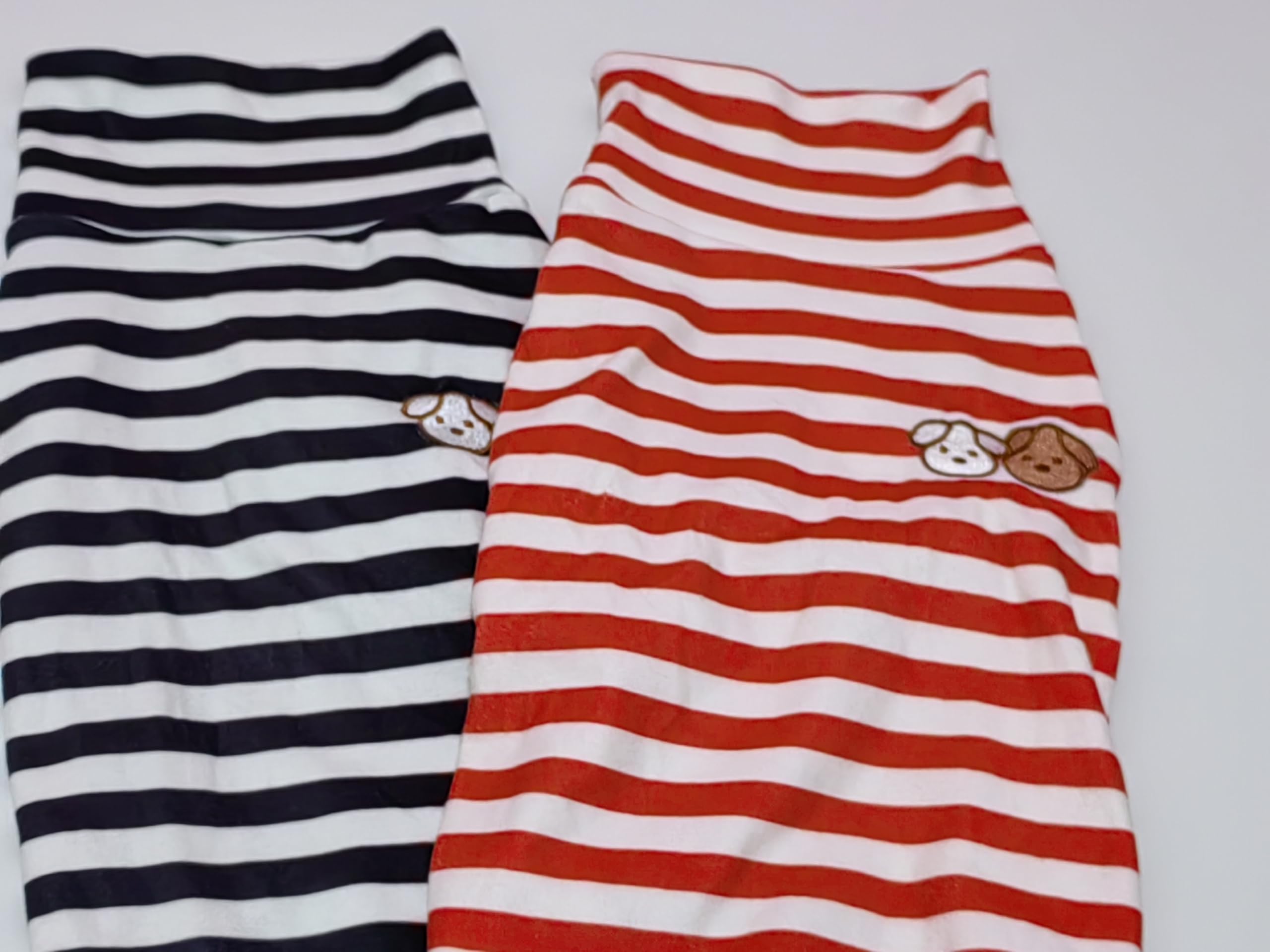 Haustierkleidung für große Hunde, 2er-Pack, weiche Welpenbekleidung, Katzen-T-Shirts, gestreifte T-Shirts, weiche, atmungsaktive Hunde-Shirts
