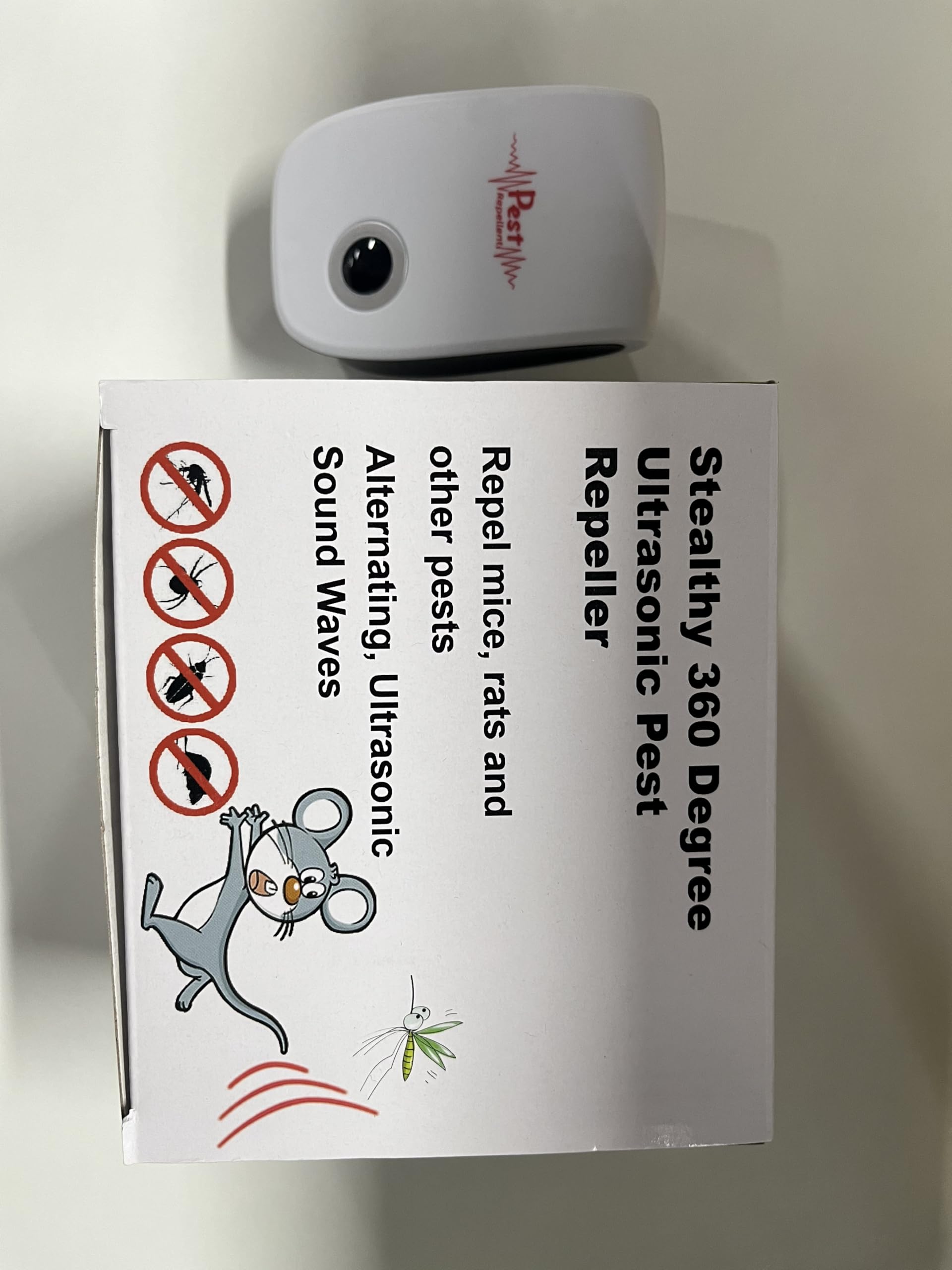 Repelente de plagas ultrasónico 0602 para interiores (paquete de 10 unidades), enchufe electrónico repelente de ratones, disuasorio sónico de roedores para ratones, cucarachas, hormigas, arañas
