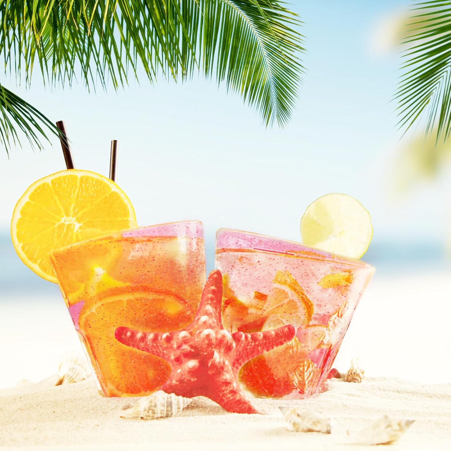 9oz Red Glitter Cups Disposable Wine Glasses Fancy Party Cups Clear Plastic Tumblers for Dessert, Drinking, Wedding, Party & Cocktail (25) - Image 5