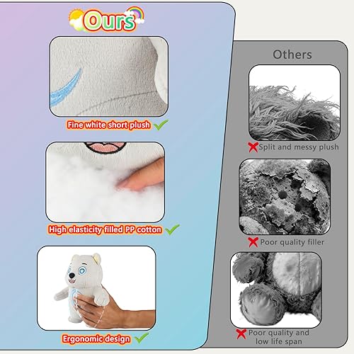 Miniatura 5 de Oso lunar de peluche (9 pulgadas), bonito diseño, suave al tacto, exquisita artesanía, juguete de peluche cosido a mano, para todas las edades,