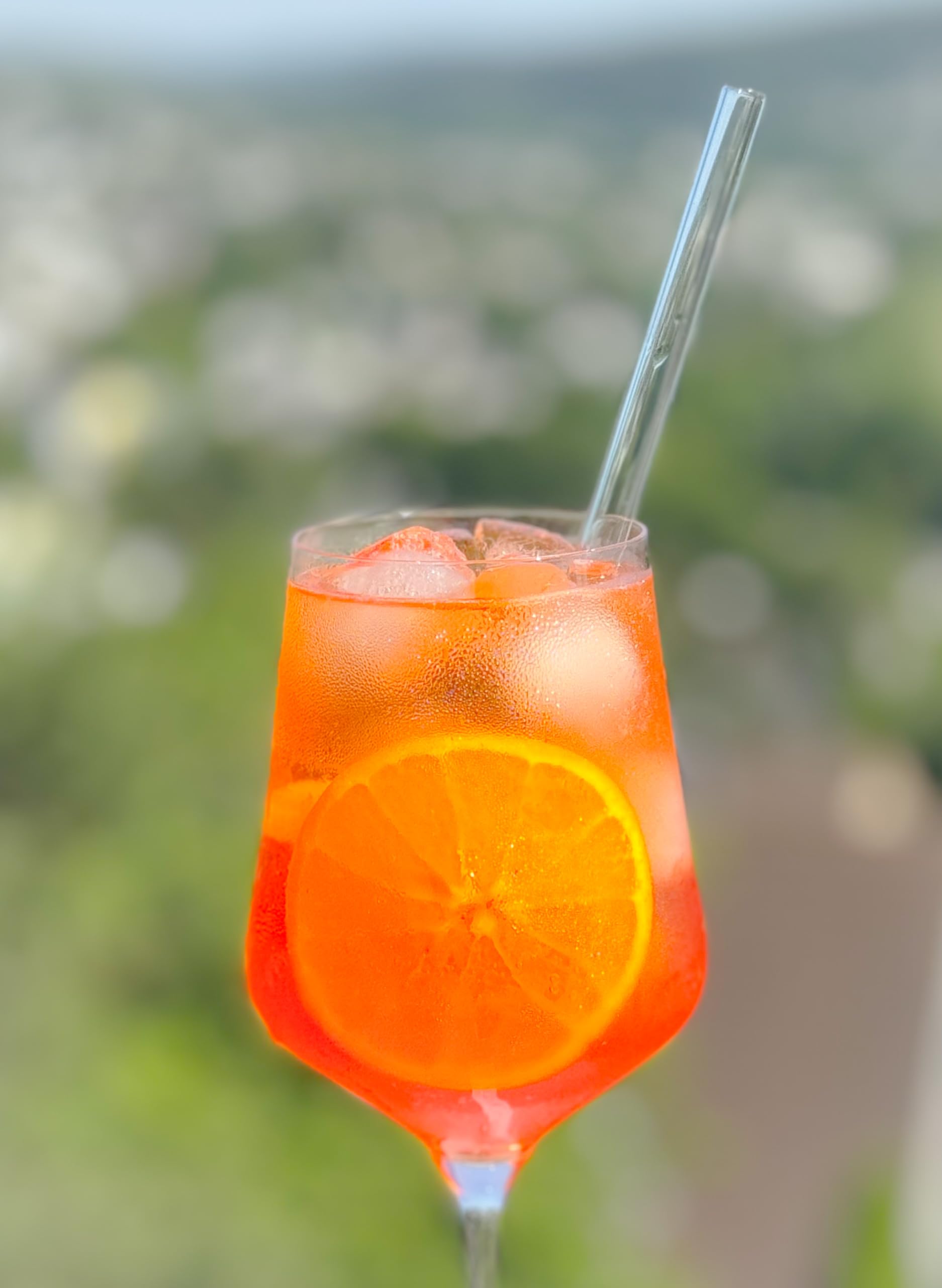 Topkapi Elite Aperol Spritz Lot de 6 verres Julietta en cristal sans plomb avec véritables pailles en verre, idéal pour la pulvérisation d'apérool 480 ml, plaisir pur, fabriqué en Allemagne