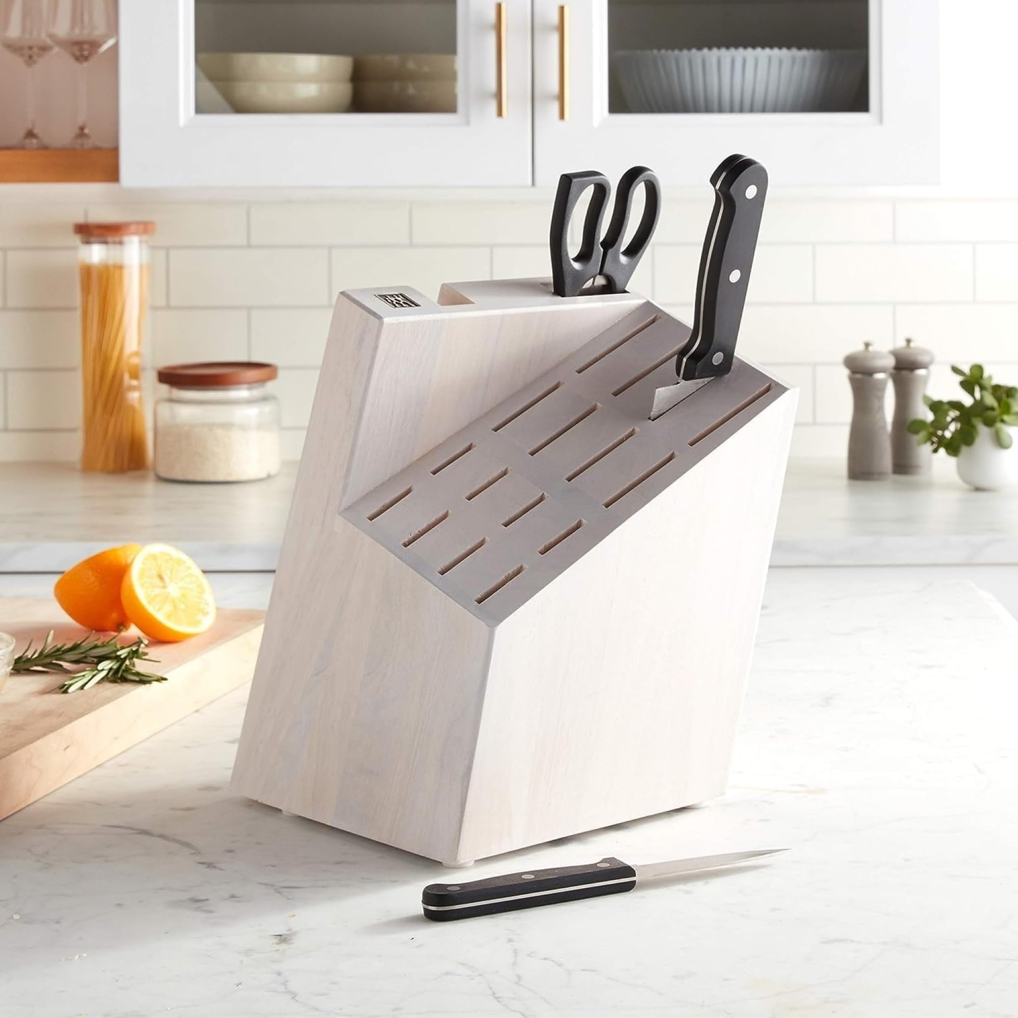 ZWILLING 35006-116 Pro Messerblock, Holz, Weiß