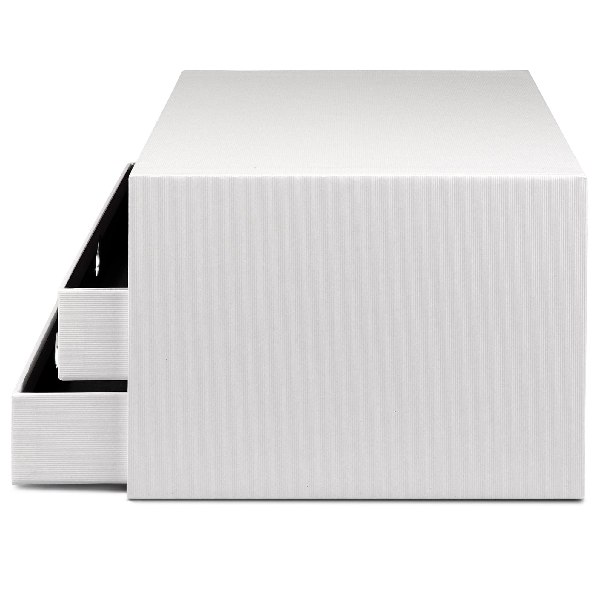 Rössler Papier 1524452093 - S.O.H.O. Scatola a 3 cassetti per DIN A4, con foro per impugnatura, edizione speciale bianca, 343 x 250 x 185 mm, 1 pezzo