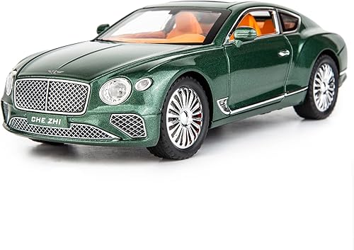 WAKAKAC Coche de juguete compatible con Bentley Continental GT 124 modelo de automóvil de aleación fundido a presión coleccionable, puerta de