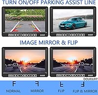 Vista 5 de Wireless RV Backup Camera for Trailer Truck Camper Digital Rear Side View Cameras & HD 1080P 4 Splits 7" DVR Screen with Adapter for Furrion