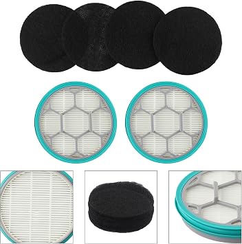 2-Pack Filter Sponge Kit Compatible with For Neakasa P1 Pro Pet Grooming Vacuum, High-Efficiency Replacement Filters and Sponges for Capturing 99.97% of Pet Dander,
