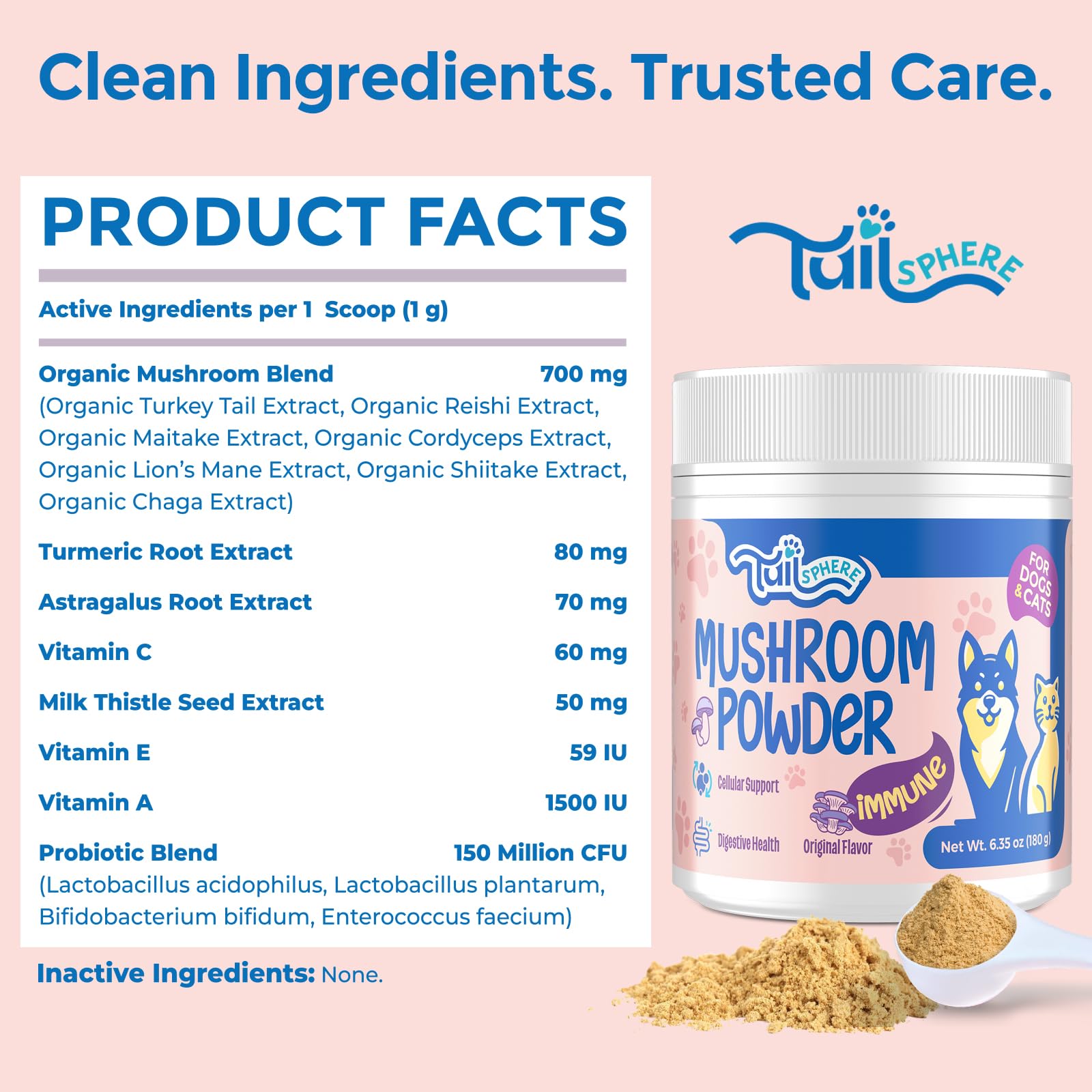 Turkey Tail Mushroom for Dogs & Cats, 14-in-1 Powder, Lumps & Bumps, 180g — Amazon image 9