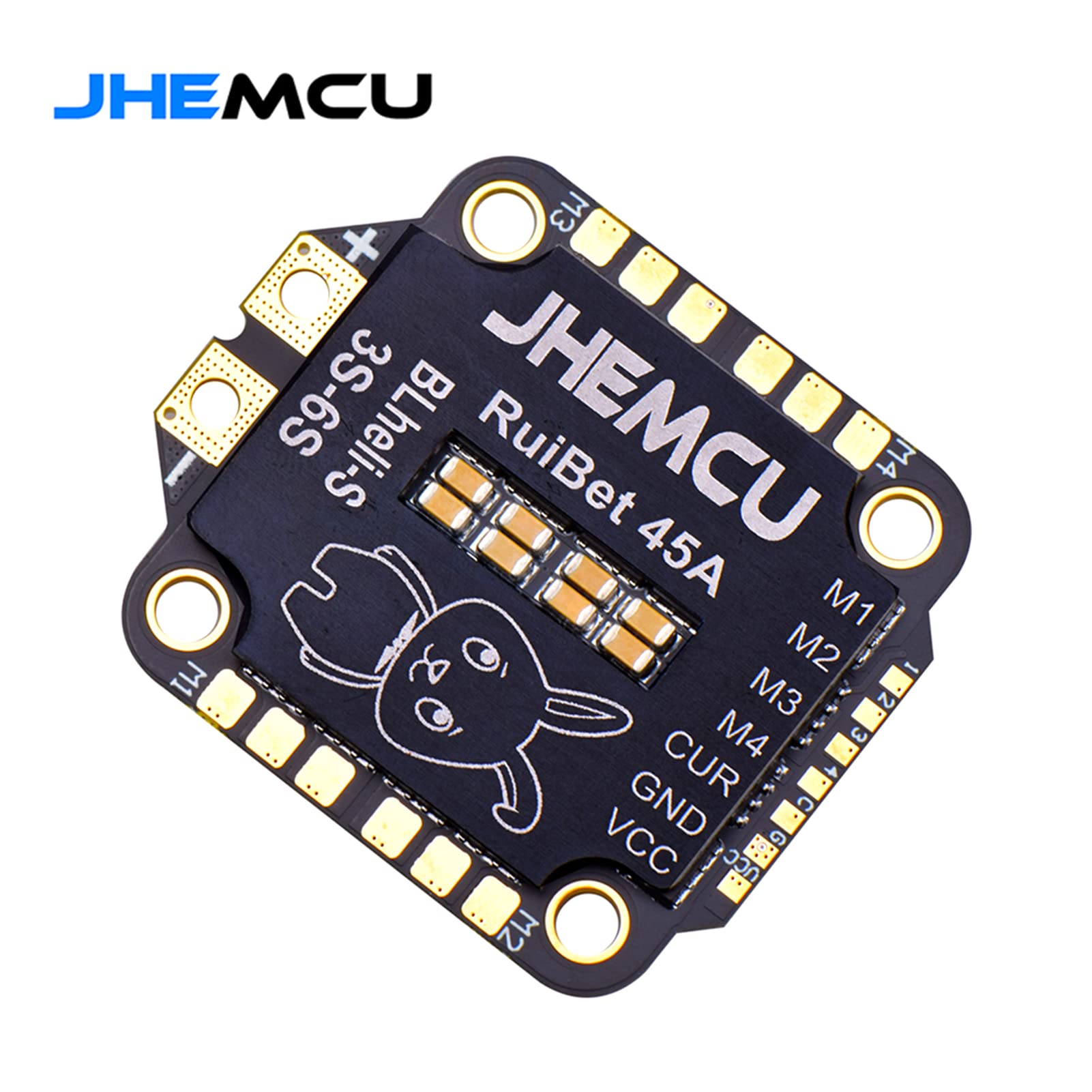 Zestaw JHEMCU ESC do Samolotu Zestaw ESC Samolot Combo RuiBet 55A 4 w 1 BLHELI S Dshot600 3 6S 30,5 Mm M4 z Miernikiem Prądu do Części FPV Freestyle (45A)