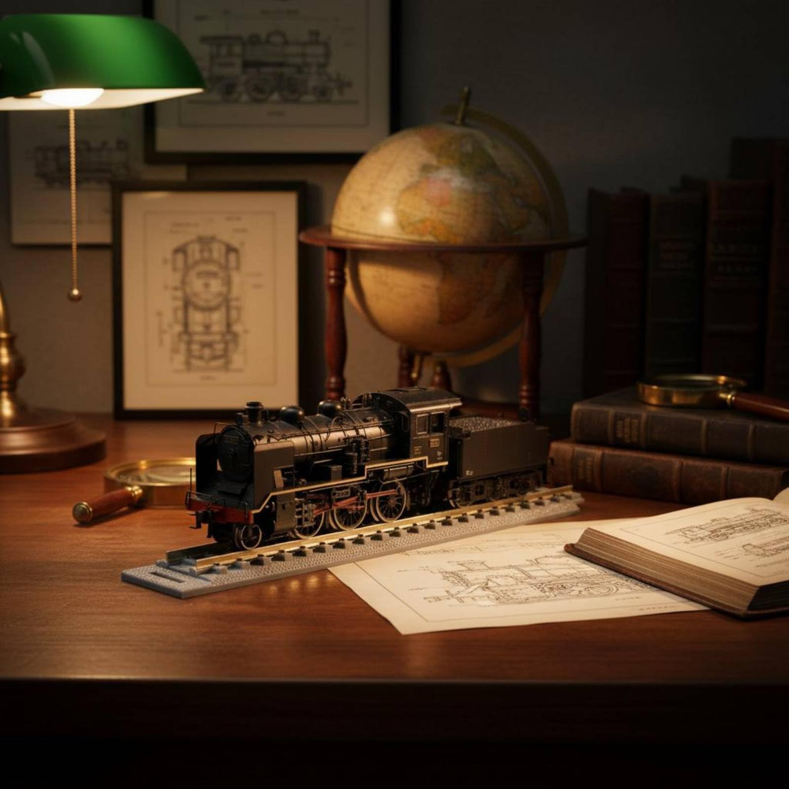 Eisenbahn Zugfigur Miniatur Deko Modell Nachbildung Sammlerstück Vintage für Sammlung Büro Regal, Typ 8620-58654