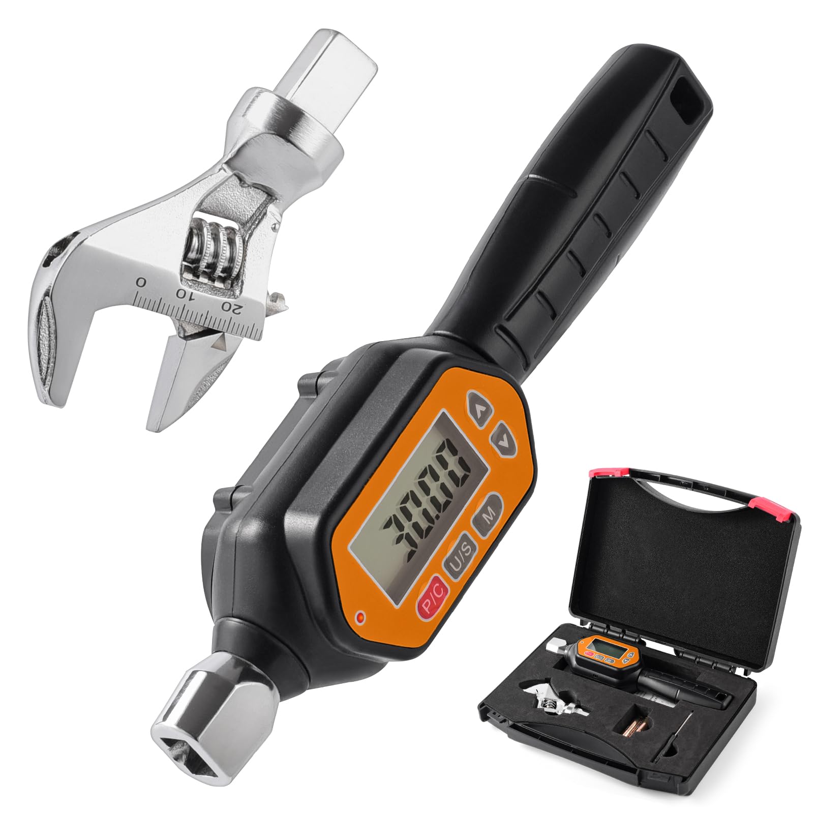 wanlvkang Digital Torque Wrench, 1.0 to 30 Nm Open End Torque
