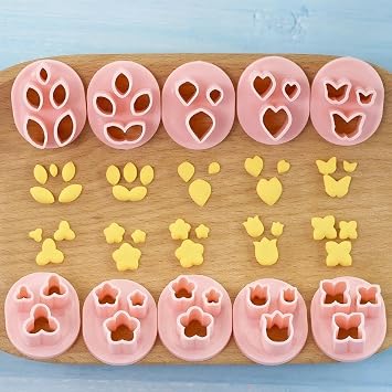 LZZEM 10Pcs Clay Cutters for Jewellery Making, Mini Polymer Clay Shapes