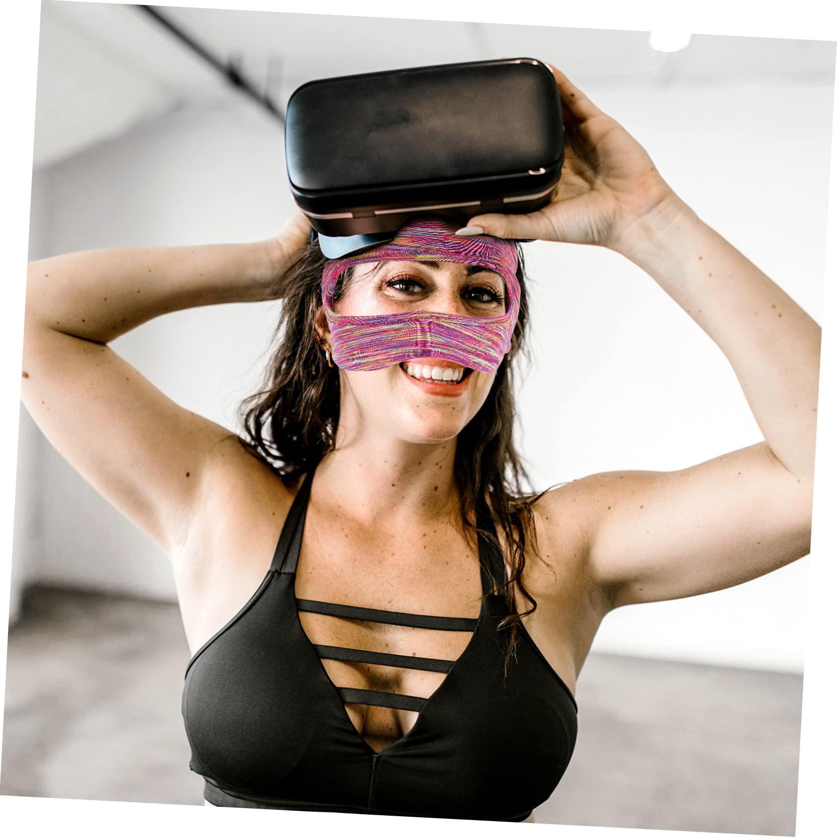 DOITOOL 4 Piezas Gafas de Realidad Virtual Band Venda Cubierta de Ojo VR Sudor Accesorios VR Auriculares Cubierta de máscara de Ojos VR Cubierta de Cascos de Realidad Virtual Relleno 3D
