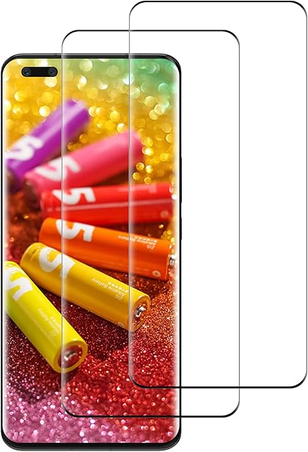 Beukei Screen Protector for Honor Magic 4 Pro, 2 Pack Tempered Glass[Support Fingerprint Sensor][Case Friendly][3D Curved][9H Hardness] Film