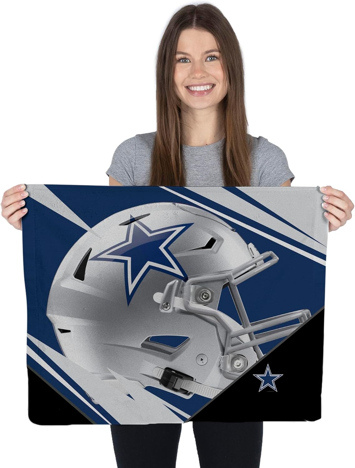 Northwest NFL Rally Fan Towel Set, 15 x 18 Inches, Team Colors, Shred (Dallas Cowboys)