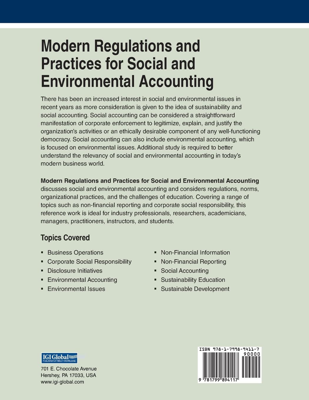 Modern Regulations and Practices for Social and Environmental Accounting