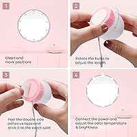 Vista 5 de Consciot LED Vanity Lights for Mirror, Hollywood Style Vanity Light with 10 Dimmable Bulbs, Adjustable Color & Brightness, USB Cable, Mirrors Lights