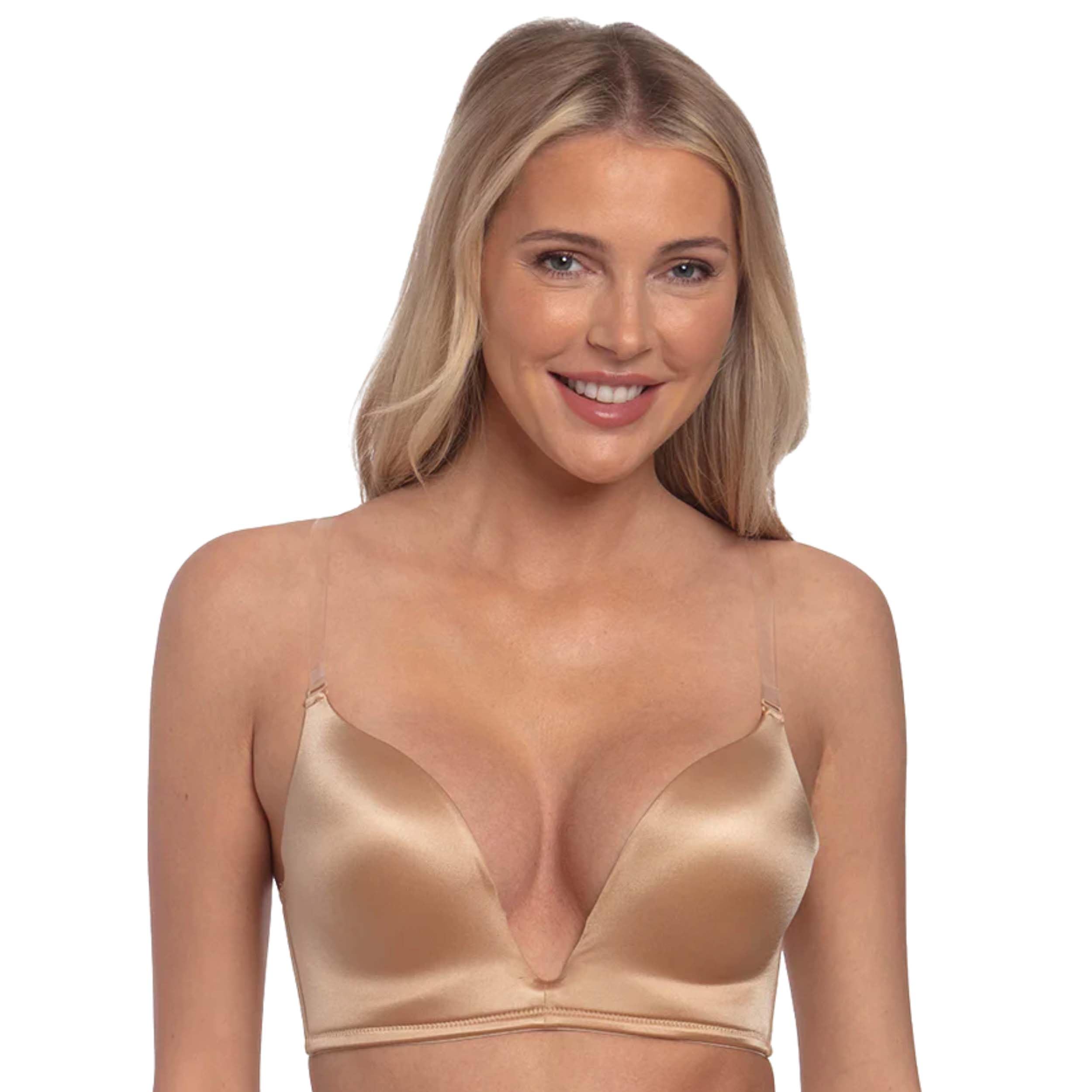 Dominique Uma U Plunge Convertible Bra #4000 – Deep Neckline, Low Back, Seamless Support with Multiple Strap Options