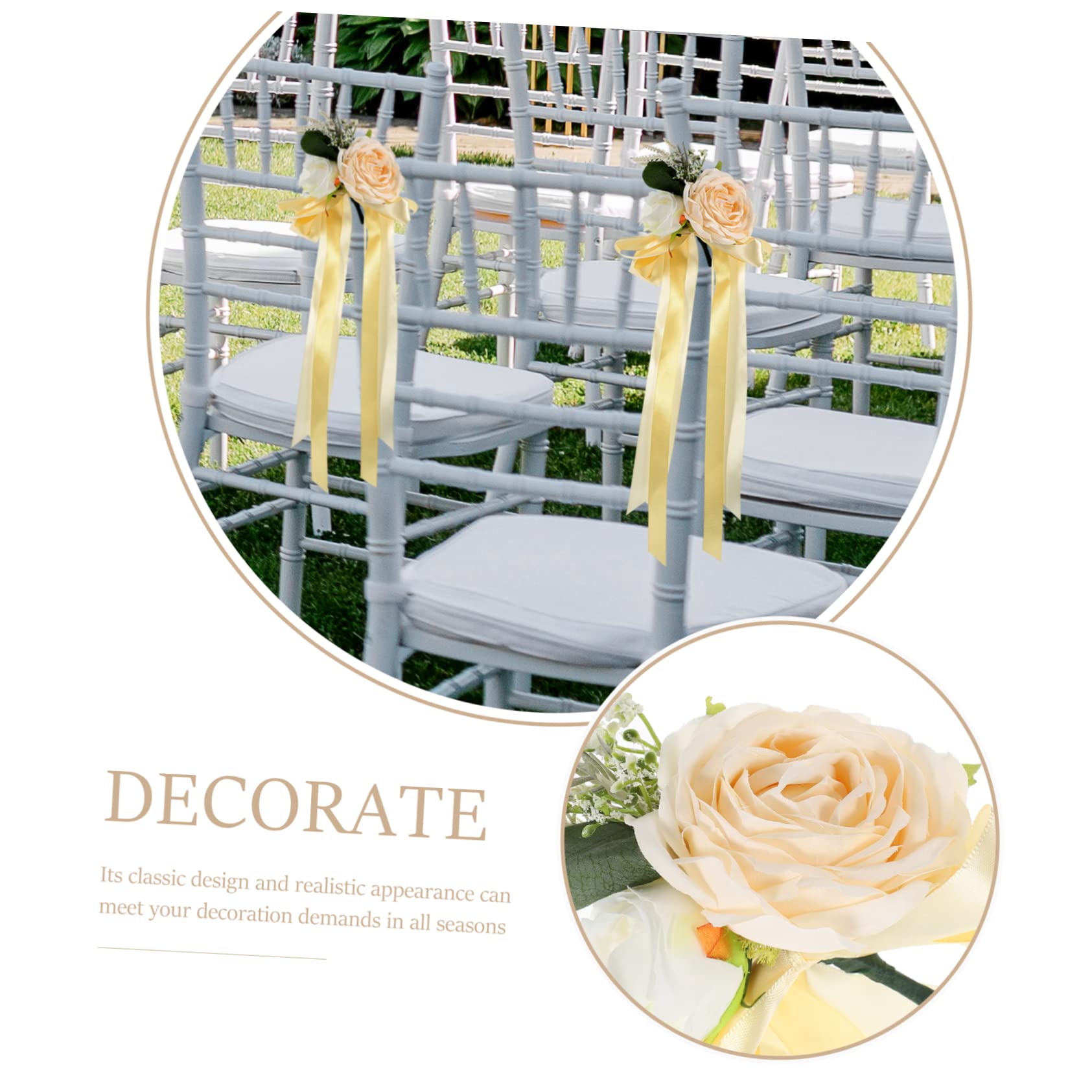 8stücke Hochzeitsauto Dekoration Kunstblumen Für Rückspiegel Lifelike Blumenornament Für Hochzeitsfahrzeuge Elegante Und Realistische Auto Accessoires Immer Frisch Und