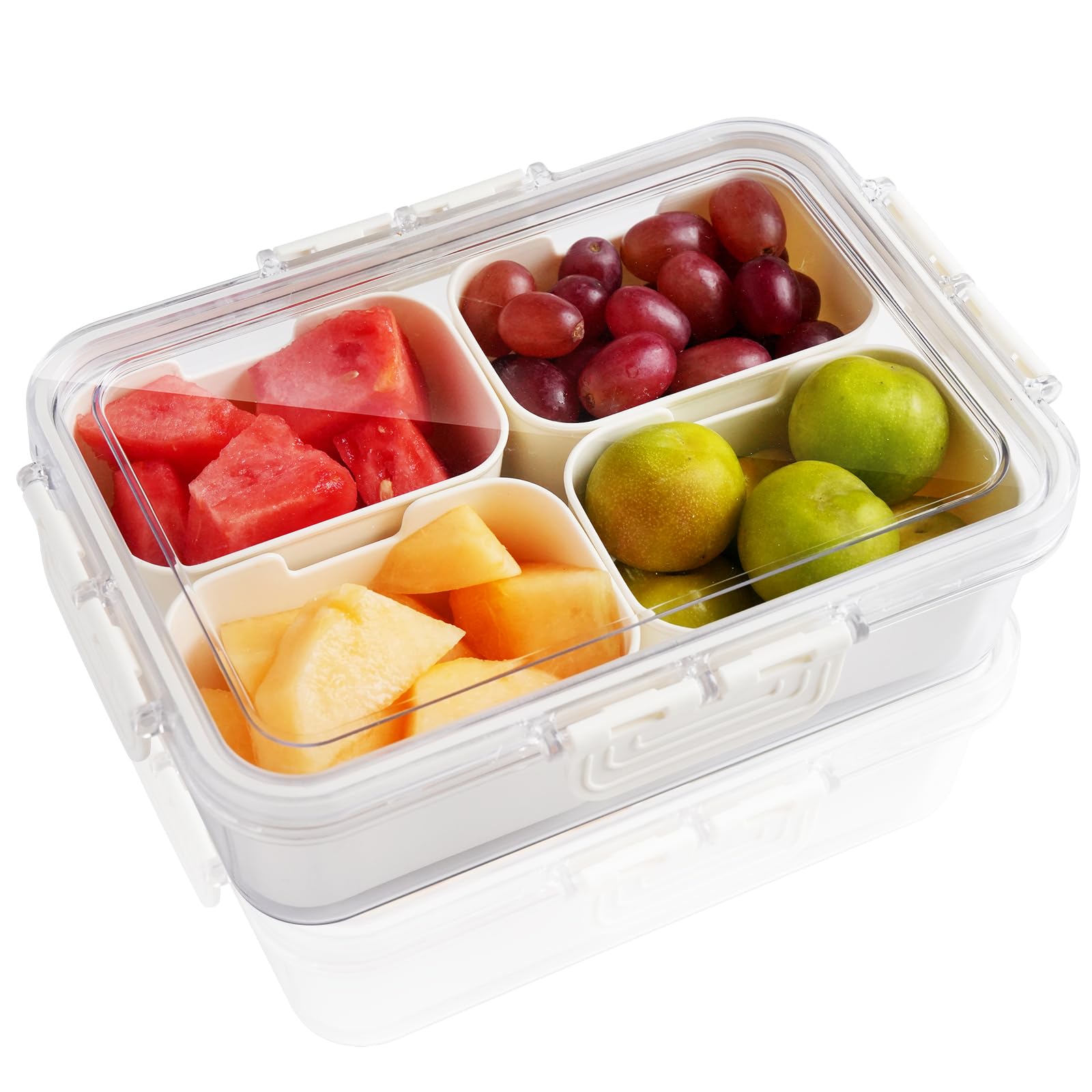 Small Snackle Box 6 Compartment Snackle Box Container With Lid - Tray ...