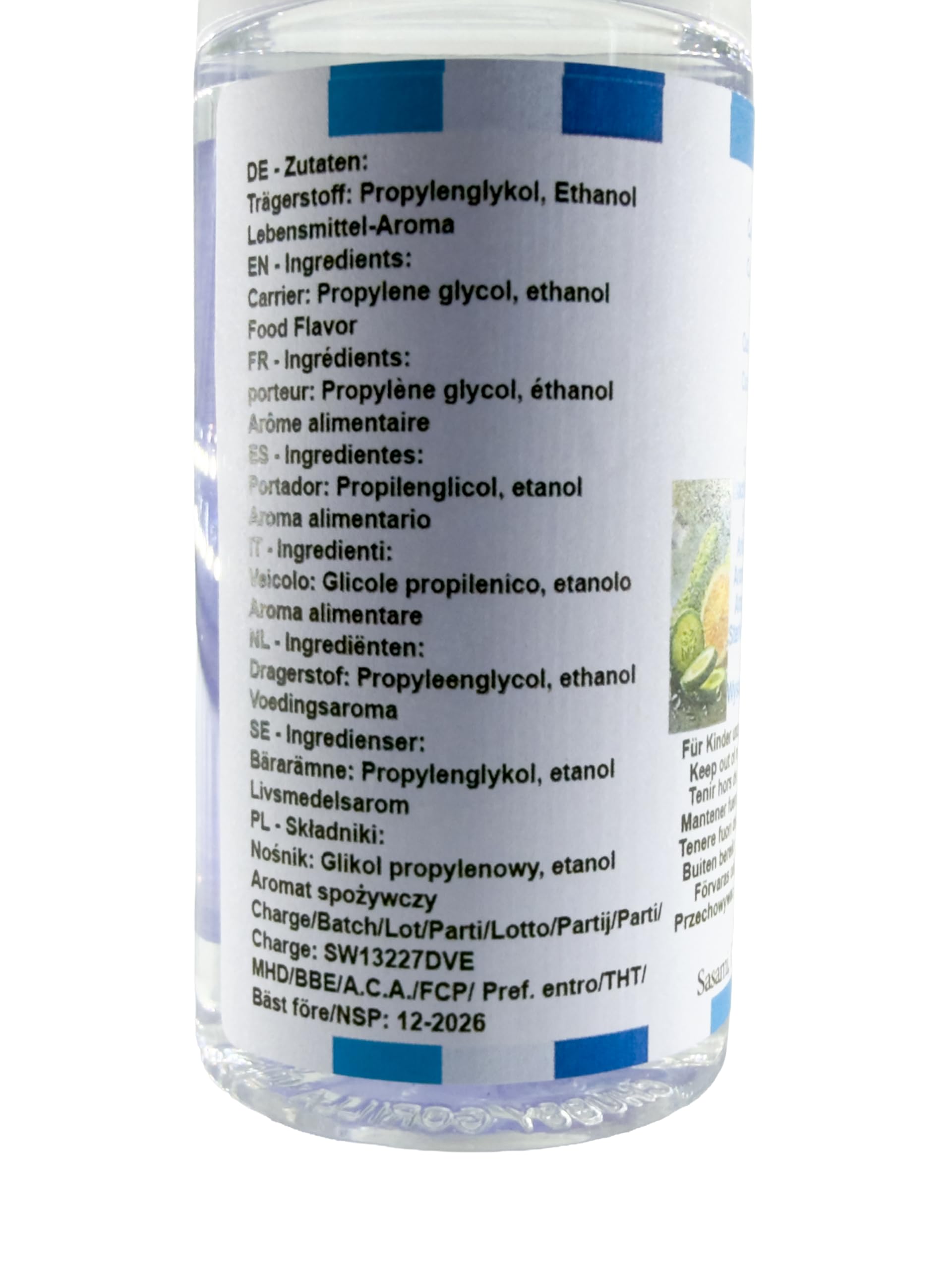 Cucumber Citrus Frost - Gurke Zitrone Ice Aroma Konzentrat - Vegan - Sasami - 100ml