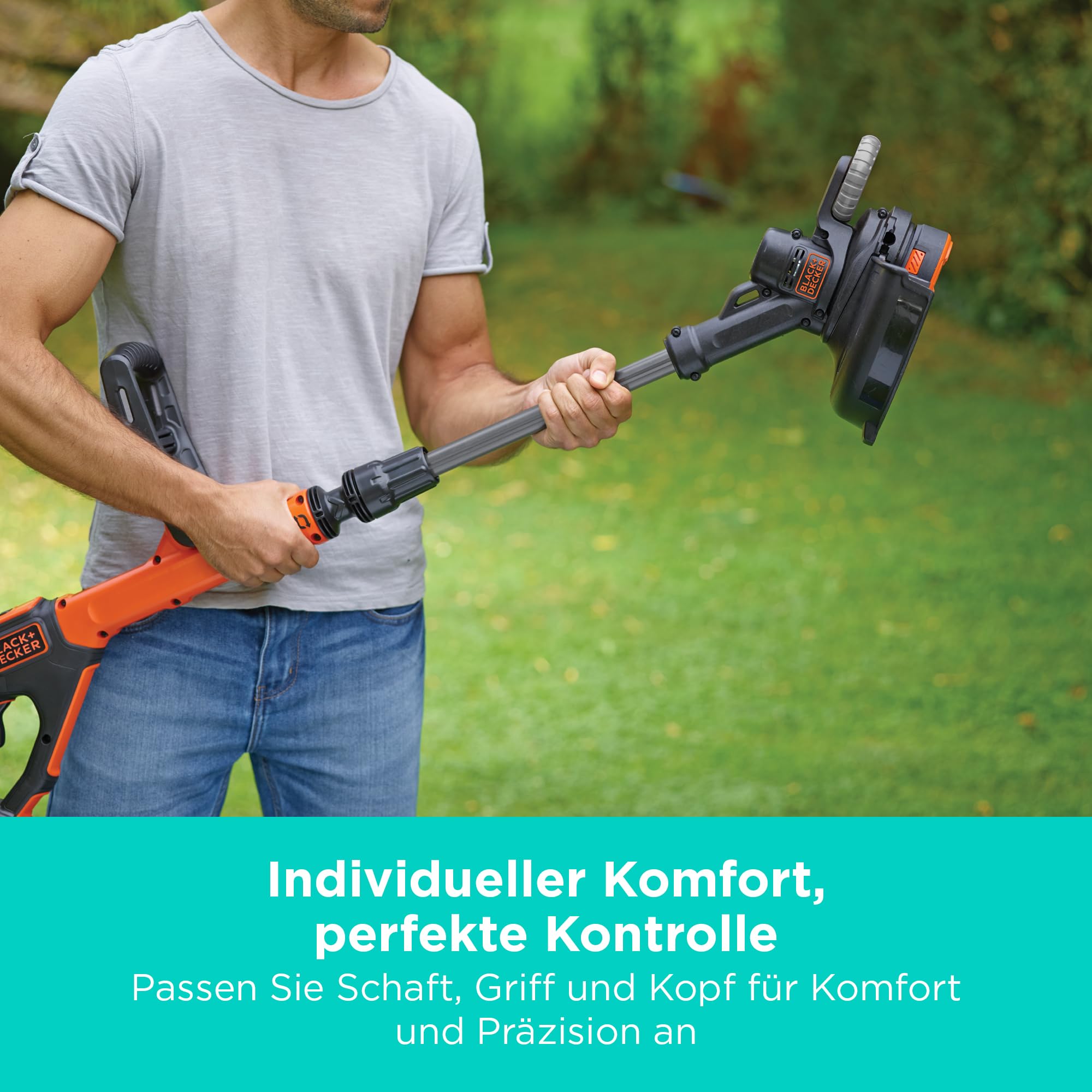 BLACK+DECKER POWERCONNECT Akku-Rasentrimmer (ohne Akku und Ladegerät), 28cm, STC1820PCB-XJ