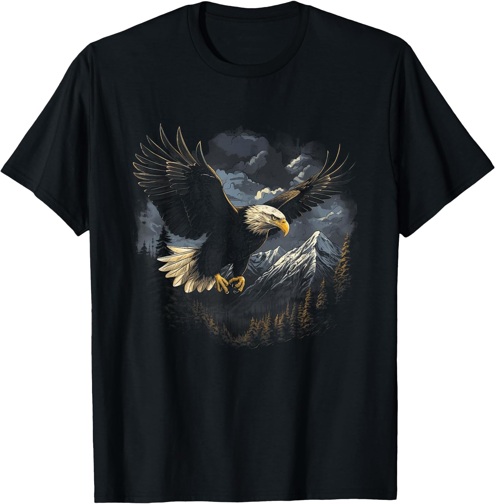 Eagle Bird Mountains T-Shirt, Small, Black