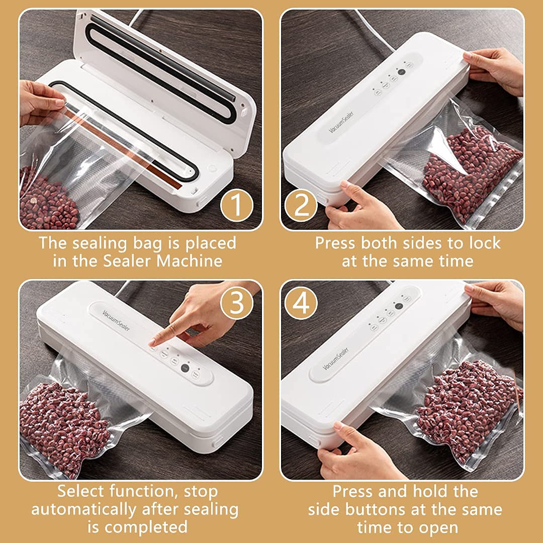 Vakuumiergerät Automatik - Lebensmittel Frisch Halten Mit Nass/Trocken Modus 27cm